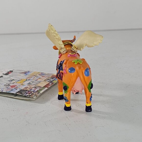 Cow Parade Mini Cow Angelicow By Liz Lomax #20102 *REPAIRED* - Picture 3 of 9